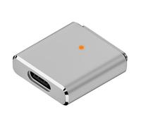 Tuesoa Replaceable for Magsafe3 Adapter Type-C Female to 5pin High Power Output 100w Adapter with Led for/Pro Silver