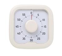Tuesoa Silent Visual Timer 60-Minute Stopwatch Alarm Clock Countdown Timer with Stand Visualization Kitchen Cooking Timer White