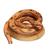 Tuesoa Simulation Python Plush Toy Giant Python Cobra Plush Animal Plush Doll Halloween Decoration Gift Red-Banded Python