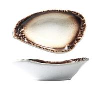 Tuesoa Spoon Holder Ceramic Sea Stone Flower Saucer Snack Seasoning Dish Cold Dish Dish Sushi Sauce Dish Plate Cutlery, B