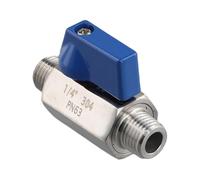 Tuesoa Stainless Steel Ball Valve - 1/4 Inch NPT Thread Male Small Mini Ball Valve (1/4inch Male&Male)