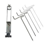 Tuesoa Stainless Steel Wire Winding Rod Set Stainless Steel Wire Coiler C Shaped Spring Making Tools for Handmade Rope Crafts