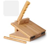 Tuesoa Tortilla Press10 Inch Roti Maker with Rolling Pin Large Bamboo Wood Tortilla Maker with 50 Pieces Parchment Paper
