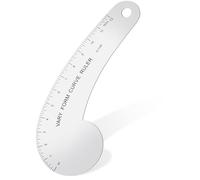 Tuesoa Vary Form Curve Ruler 12Inch Solid Metal French Curve Hip Curve Ruler for Measuring Sewing Design Making 1 Piece