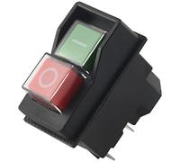 Tuesoa Waterproof Electromagnetic Push Button Switch 5 Pins KJD17 220-240V Coil Magnetic Power Tool Safety Switches