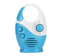 Tuesoa Waterproof Shower Radio, AM/FM Radio with Adjustable Volume Speakers, Portable Speakers with Hook Handle, Easy to Use