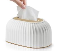 Tuevob Facial Tissue Holder Spring loaded Tissue Box Cube Toilet Paper Towel Dispenser Car Tissue Holder Bathroom Wet Wipe Dispenser Case Napkin Box Kitchen Living Room Decorative Storage Organizer