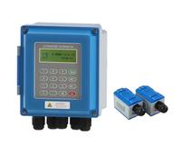 TUF-2000B-TM-1 Ultrasonic Liquid Water FlowMeter Wall-Mounted TM-1 Transducers RS485 Modbus Digital Flowmeters AU Blue Au plug