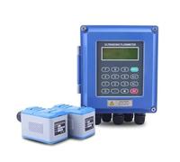 TUF-2000B Wall Mounted Ultrasonic Water Flowmeter IP67 TS-2 TM-1 15-700mm Diameter BTU Meter Liquid Flow Speed Tester RS485(TUF-2000B TM-1)