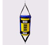 Tuf Wear Balboa Heavy Duty Synthetic Leather Boxing Training Workout Floor To Ceiling Bag With Bungee Cords, 3lb, Blue, Yellow, TW31256BLUE/YELLOW
