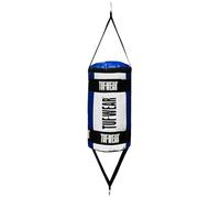 Tuf Wear Balboa Heavy Duty Synthetic Leather Boxing Training Workout Fitness Floor To Ceiling Bag With Bungee Cords, 3lb, Blue, White, TW31256BLUE/WH