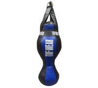 Tuf Wear Balboa PreFilled Synthetic Leather Uppercut Spring Bag With Hanging Straps Maize Bag And FTC Ball Punchbag, 23kg, Black,Blue, TW31264BLUE/BL