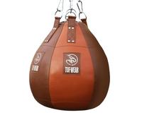 Tuf Wear Classic Brown Hide PreFilled Leather Wrecking Ball Heavy Bag Boxing Training Gym Equipment Punchbag Large Maize Bag Brown 32kg, TW10611