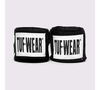 Tuf Wear Cotton Stretch Thumb Loop Hook And Loop Under Gloves Boxing Training Competition Combat MMA Handwraps, Adult, 4.5m, Black, TW31266BLACK4.5