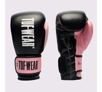 Tuf Wear Falcon Hook & Loop Training Gloves - Black / Pink - 16oz