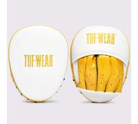 Tuf Wear Falcon Leather Curved Focus Pads - White / Gold - One Size