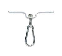Tuf Wear Heavy Duty Punchbag Hanger Ceiling Hook with Swivel Screw Into Beam, Reduce stress On Hanging Straps, Silver, TW11148