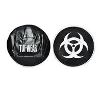 Tuf Wear Hide Leather Button Focus Boxing Training MMA Fitness Durable Small Concaved Coaching Hook and Jab Pad, 7 Inches, Black, TW10934