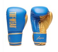 Tuf Wear Legend Leather Hook And Loop Boxing Training Workout MMA Bag Sparring Gloves Adults, 10oz, 12oz, 14oz, 16oz, Blue Gold, TW31278-BLUEGOLD