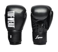 Tuf Wear Legend Leather Hook And Loop Boxing Training Workout MMA Bag Sparring Gloves Adults, 10oz, 12oz, 14oz, 16oz, 18oz, 20oz, Black, TW31278BLA