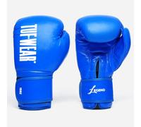 Tuf Wear Legend Leather HOOK AND LOOP Sparring Gloves - Blue - 18oz