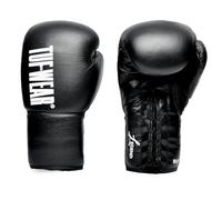 Tuf Wear Legend Leather Lace Up Boxing Training Workout MMA Bag Sparring Gloves Adults, 10oz, 12oz, 14oz, 16oz, Black, TW33788BLACK