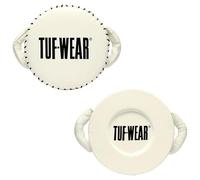 Tuf Wear Legend Premium Leather Round Multi Layered Large And Small Target Area Light Weight Boxing Training Coaching Punch Shield, White, TW34909WHIT