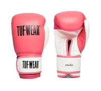 Tuf Wear Synthetic Leather PU Hook And Loop Boxing Training Workout Bag Sparring Gloves Adults, 10oz, 12oz, 14oz, 16oz, Pink, TW31261DARKPINK
