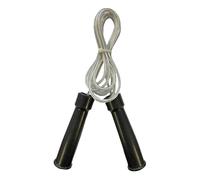 Tuf Wear Wire Boxing Fitness Training Gym Cardio Equipment Swivel Handles Maximise Speed Skipping Jump Rope, 7ft, 8ft, 9ft, Black, TW13508