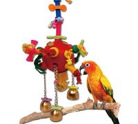 TUFEZIAN Parrot Toy Screw Pacifier Star Cup Chew ChewToy MediumParrot Development Puzzle Entertainment Destruction Bird Toy