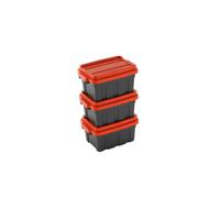 Tuff Box 11L Storage Boxes with Lid Set of 3 - Black