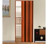 Tuff Concepts PVC Folding Doors Accordion Magnetic Catch White Gloss for Kitchen Bathroom Cupboard (12mm Brown)