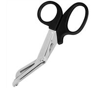 Tuff Cut Scissors Tough Shears First Aid Nurse Paramedic Emergency EMT for Nurses, Doctors, Firefighters, Paramedics (Black, Small 5.5'')