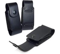 TUFF LUV Genuine Leather Case Sheath Pouch [Compatible With Leatherman] PST/Bolster/Free T2 T4/Juice S2 KF4 /Wingman/Sidekick/Rev - Black