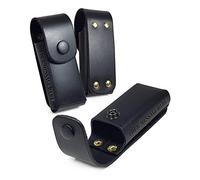 TUFF LUV Personalised Leather Case Sheath Pouch Compatible With Leatherman Rebar/Sidekick/Wingman WP400 - Black