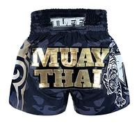 TUFF Muay Thai Boxing Shorts "Red Japanese Koi Fish", Tuf-ms640-blk, XX-Large