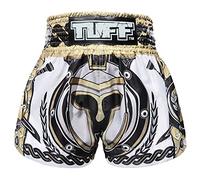 TUFF Muay Thai Shorts Boxing Trunks (TUF-MS634-WHT, XXL)