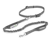Tuff Mutt Hands Free Dog Leash - Double Handle Bungee Leash with Reflective Stitching and Adjustable Walking Belt