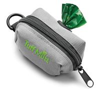 Tuff Mutt Poop Bag Holder Attaches to Dog Leash, Includes 1 Roll of Earth Rated Poop Bags, Waste Bag Dispenser and Lightweight Fabric. Makes a Great Walking, Running or Hiking Accessory
