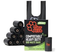 Tuff Pets Biodegradable Dog Poo Bags with Tie Handles, Home Compostable