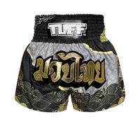 Tuff Sport Black MS654 Waree Kunchorn Muay Thai Shorts Black/Large
