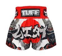 Tuff Sport Black/Red MS659 The Samurai of Siam Muay Thai Shorts Black/Red/Large