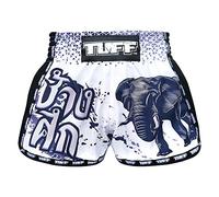 TUFF Sport MRS203 Retro Style White War Elephant Muay Thai Shorts