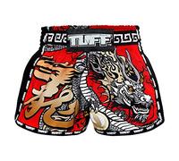 TUFF Sport MRS205 Retro Style Red Chinese Dragon Muay Thai Shorts