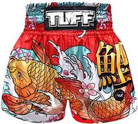 TUFF Sport MS637 Red Japanese Koi Fish Muay Thai Shorts
