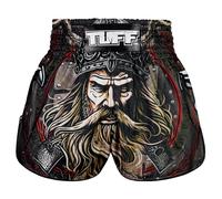 Tuff Sport Muay Thai Boxing Shorts Retro Shorts Classic Slim Cut MMA Kickboxing Workout Set Training, Tuf-rms120-brn, Large