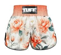 Tuff Sport Muay Thai Boxing Shorts Retro Shorts Classic Slim Cut MMA Kickboxing Workout Set Training, Tuf-rms125-org, Medium