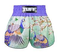 Tuff Sport Muay Thai Boxing Shorts Retro Styles Classic Slim Cut MMA Kickboxing Workout Set, M