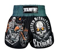 Tuff Sport Muay Thai Boxing Shorts, Retro Styles, Classic Slim Cut, MMA, Kickboxing, Workout Set, Tuf-rms109-blk, XL