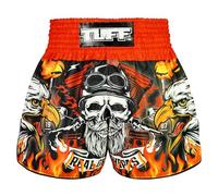 Tuff Sport Muay Thai Boxing Shorts, Retro Styles, Classic Slim Cut, MMA, Kickboxing, Workout Set, Tuf-rms108-red, XL